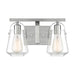 SATCO/NUVO Skybridge 2-Light Vanity Fixture Brushed Nickel Finish With Clear Glass (60-7112)
