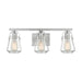 SATCO/NUVO Skybridge 3-Light Vanity Fixture Brushed Nickel Finish With Clear Glass (60-7113)