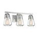 SATCO/NUVO Skybridge 3-Light Vanity Fixture Brushed Nickel Finish With Clear Glass (60-7113)