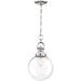 SATCO/NUVO Skyloft 1-Light Pendant Fixture Polished Nickel Finish With Clear Glass (60-6672)