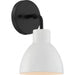 SATCO/NUVO Sloan 1-Light Vanity Matte Black Finish With White Shade (60-6784)