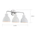 SATCO/NUVO Sloan 3-Light Vanity Polished Nickel Finish With Matte White Shade (60-6783)