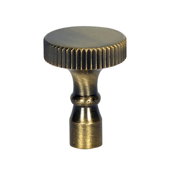 SATCO/NUVO Solid Brass Knob 4/36 Mandrel Antique Brass (80-2404)