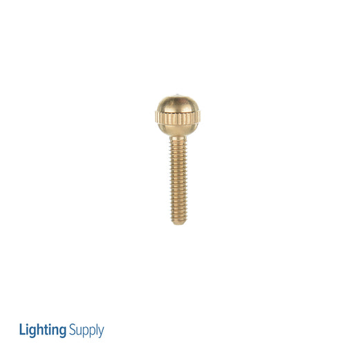 SATCO/NUVO Solid Brass Thumb Screw Burnished And Lacquered 8/32 Ball Head 3/4 Inch Length (90-038)
