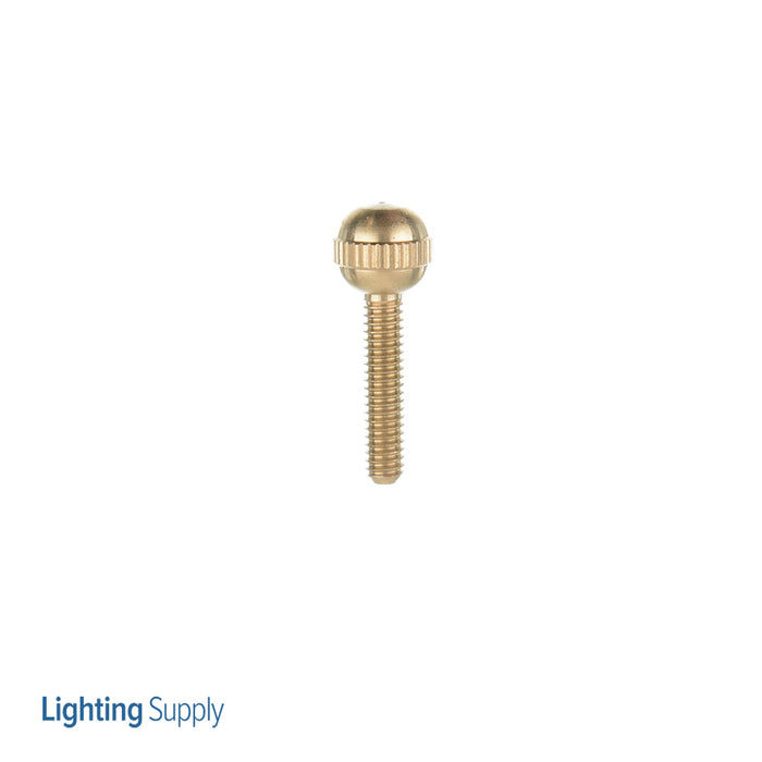 SATCO/NUVO Solid Brass Thumb Screw Burnished And Lacquered 8/32 Ball Head 3/4 Inch Length (90-038)