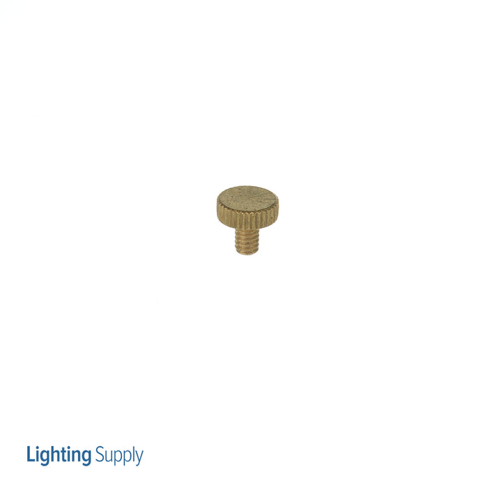 SATCO/NUVO Solid Brass Thumb Screw Flat Head 8/32-1/4 Inch Length Brass Finish (90-635)