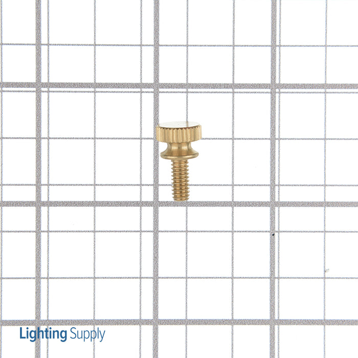 SATCO/NUVO Solid Brass Thumb Screw Flat Head 8/32-3/8 Inch Length Brass Finish (90-744)