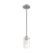 SATCO/NUVO Sommerset 1-Light Mini Pendant Fixture Brushed Nickel Finish With Clear Glass (60-7170)