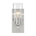 SATCO/NUVO Sommerset 1-Light Vanity Fixture Brushed Nickel Finish With Clear Glass (60-7171)