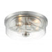 SATCO/NUVO Sommerset 3-Light Flush Mount Fixture Brushed Nickel Finish With Clear Glass (60-7169)