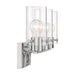 SATCO/NUVO Sommerset 3-Light Vanity Fixture Brushed Nickel Finish With Clear Glass (60-7173)