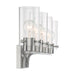 SATCO/NUVO Sommerset 4-Light Vanity Fixture Brushed Nickel Finish With Clear Glass (60-7174)