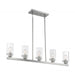 SATCO/NUVO Sommerset 5-Light Island Pendant Fixture Brushed Nickel Finish With Clear Glass (60-7176)