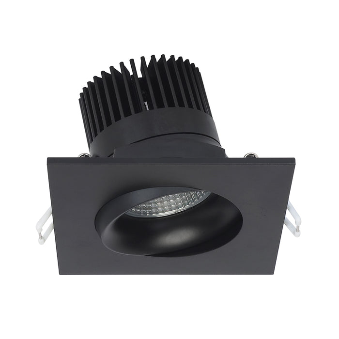 SATCO/NUVO SPRINT 12W LED Direct Wire Downlight Gimbaled 3.5 Inch 3000K 120V Dimmable Square Remote Driver Black (S11628)
