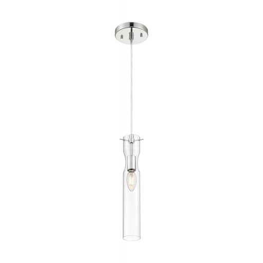 SATCO/NUVO Spyglass 1-Light Mini Pendant Fixture Polished Nickel Finish With Clear Glass (60-6866)