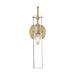 SATCO/NUVO Spyglass 1-Light Wall Sconce Fixture Vintage Brass Finish With Clear Glass (60-6855)