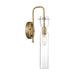 SATCO/NUVO Spyglass 1-Light Wall Sconce Fixture Vintage Brass Finish With Clear Glass (60-6855)