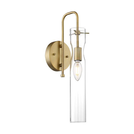 SATCO/NUVO Spyglass 1-Light Wall Sconce Fixture Vintage Brass Finish With Clear Glass (60-6855)
