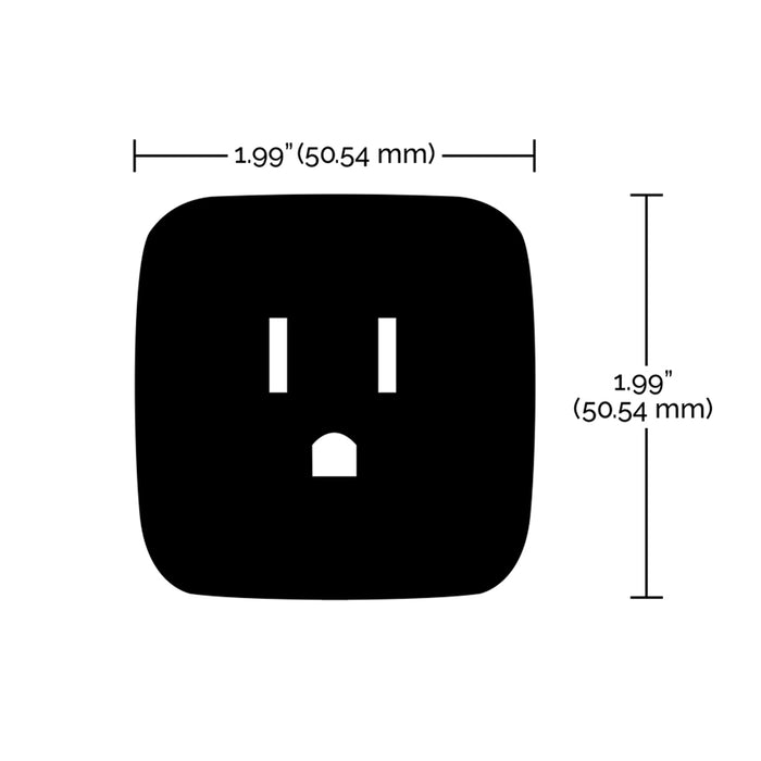 SATCO/NUVO Starfish Wi-Fi Smart Plug 120V Outlet 10 Amp Mini Square 2-Pack (S11269)