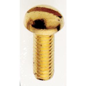 SATCO/NUVO Steel Round Head Slotted Machine Screw 8/32 Brass Plated Finish 1/2 Inch Length (90-722)