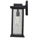 SATCO/NUVO Sullivan 1-Light Large Wall Lantern Matte Black With Clear Seeded Glass (60-7376)