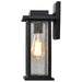 SATCO/NUVO Sullivan 1-Light Medium Wall Lantern Matte Black With Clear Seeded Glass (60-7375)