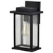 SATCO/NUVO Sullivan 1-Light Medium Wall Lantern Matte Black With Clear Seeded Glass (60-7375)