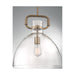 SATCO/NUVO Teresa 1-Light Bell Pendant Fixture Burnished Brass Finish With Clear Glass (60-7142)