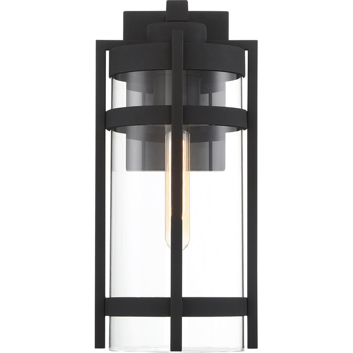 SATCO/NUVO Tofino 1-Light Large Lantern Textured Black Finish With Clear Seeded Glass (60-6573)