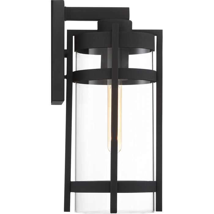 SATCO/NUVO Tofino 1-Light Large Lantern Textured Black Finish With Clear Seeded Glass (60-6573)