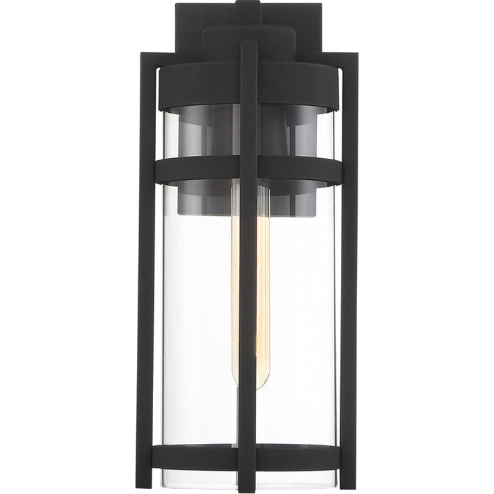 SATCO/NUVO Tofino 1-Light Medium Lantern Textured Black Finish With Clear Seeded Glass (60-6572)