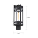 SATCO/NUVO Tofino 1-Light Post Lantern Textured Black Finish With Clear Seeded Glass (60-6575)