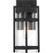 SATCO/NUVO Tofino 1-Light Small Lantern Textured Black Finish With Clear Seeded Glass (60-6571)