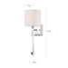 SATCO/NUVO Tompson 1-Light Wall Sconce Polished Nickel Finish With White Linen Shade (60-6682)
