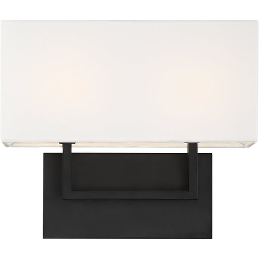 SATCO/NUVO Tribeca 2-Light Vanity Aged Bronze Finish With White Linen Shade (60-6719)