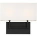 SATCO/NUVO Tribeca 2-Light Vanity Aged Bronze Finish With White Linen Shade (60-6719)