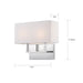 SATCO/NUVO Tribeca 2-Light Vanity Polished Nickel Finish With White Linen Shade (60-6718)