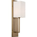 SATCO/NUVO Vesey 1-Light Wall Sconce Burnished Brass Finish With White Linen Shade (60-6692)