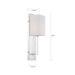 SATCO/NUVO Vesey 1-Light Wall Sconce Polished Nickel Finish With White Linen Shade (60-6693)
