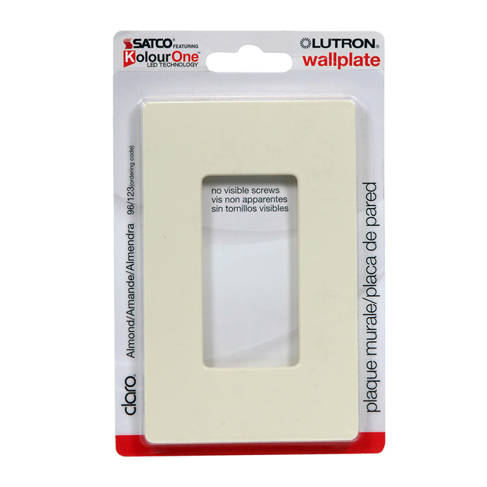SATCO/NUVO Wall Plate For Dimmers And Sensors 1-Gang Almond Finish Lutron (96-123)