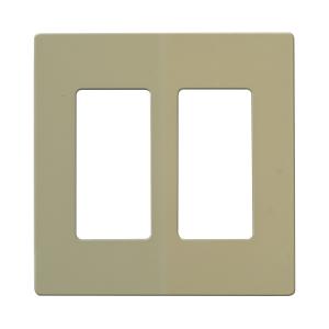 SATCO/NUVO Wall Plate For Dimmers And Sensors 2-Gang Ivory Finish Lutron (96-222)