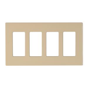 SATCO/NUVO Wall Plate For Dimmers And Sensors 4-Gang Almond Finish Lutron (96-423)