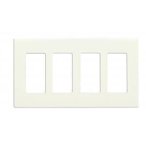 SATCO/NUVO Wall Plate For Dimmers And Sensors 4-Gang White Finish Lutron (96-421)