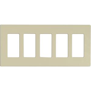 SATCO/NUVO Wall Plate For Dimmers And Sensors 5-Gang Almond Finish Lutron (96-523)