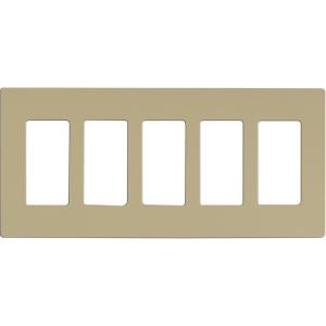SATCO/NUVO Wall Plate For Dimmers And Sensors 5-Gang Ivory Finish Lutron (96-522)
