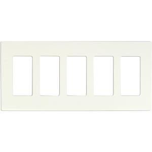 SATCO/NUVO Wall Plate For Dimmers And Sensors 5-Gang White Finish Lutron (96-521)