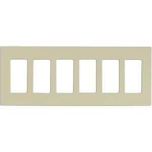 SATCO/NUVO Wall Plate For Dimmers And Sensors 6-Gang Almond Finish Lutron (96-623)