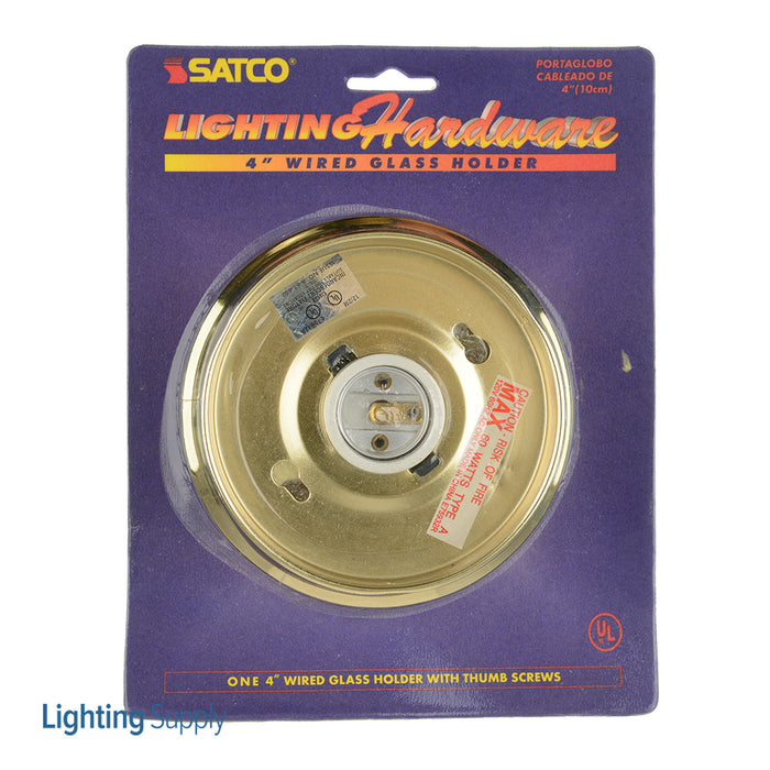 SATCO/NUVO Wired Holder Brass Finish 4 Inch (S70-231)