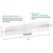 Sunlite LFX/BAR/SQ/DG/18/20W/3SCT/BN 18 Inch 20W LED Bathroom Bar Fixture Double Acrylic 120V 3000K/4000K/5000K 1100Lm Dimmable Brushed Nickel (81341-SU)