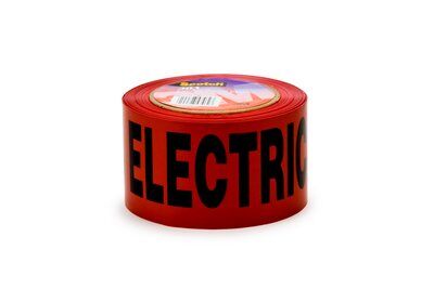 3M - 53461 Scotch Buried Barricade Tape 302 Caution Buried Electric Line 3 Inch X 1000 Foot Red (7000031679)